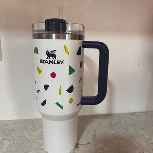Limited Edition Stanley White and Navy Patterned Tumbler